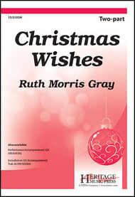 Christmas Wishes Two-Part choral sheet music cover Thumbnail